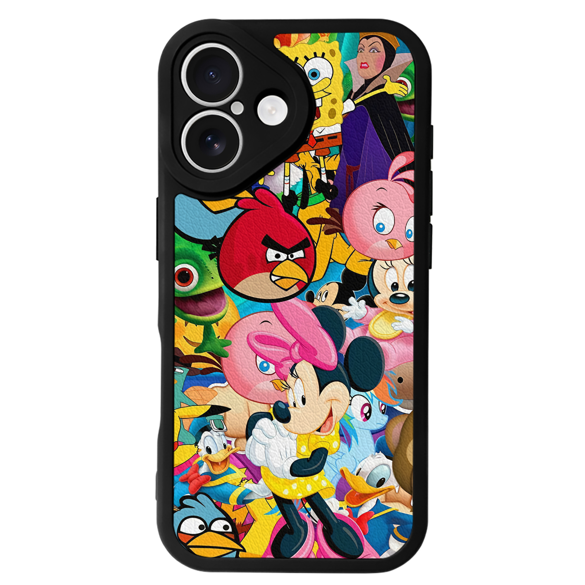 （画像用） Angry Birds アングリーバード 【iPhone 16シリーズ対応】シリコンスマホケース（レザー調） 材質：シリコン